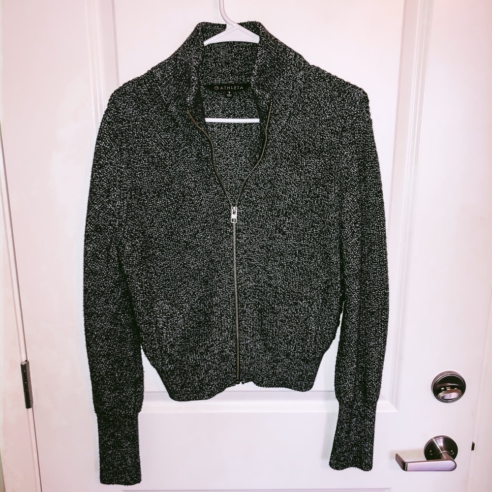 Athleta zip up horseback sweater